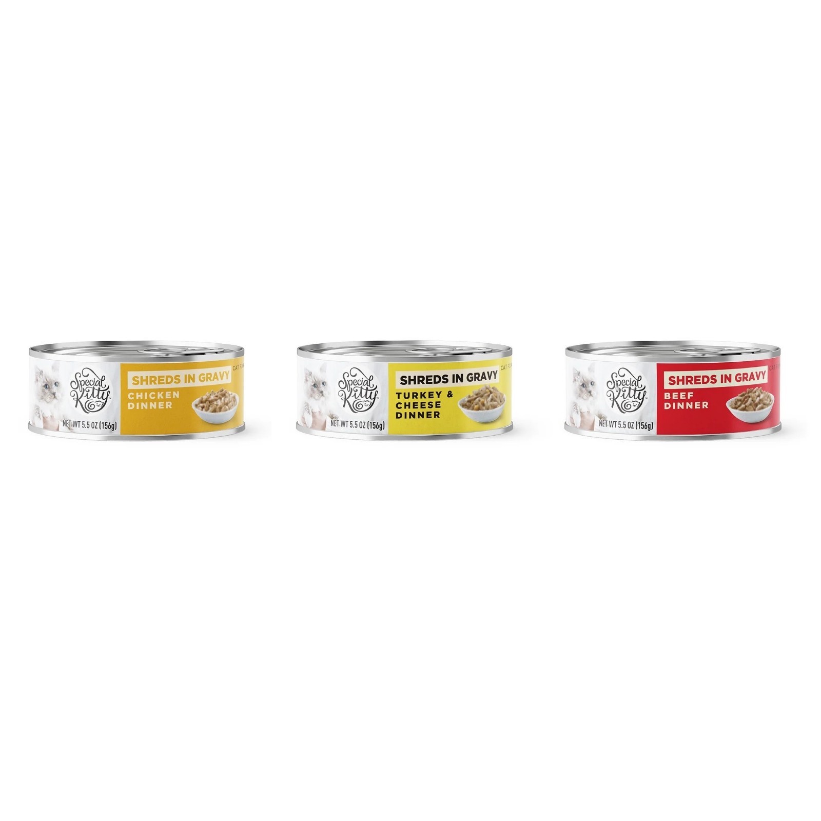 (2 pack) Special Kitty Poultry & Beef Cuts in Gravy Wet Cat Food Variety Pack, 5