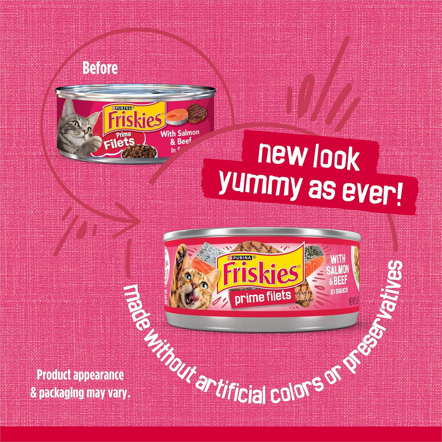 Purina Prime Filets with Salmon and Beef in Sauce High Protein Wet Cat Food – (