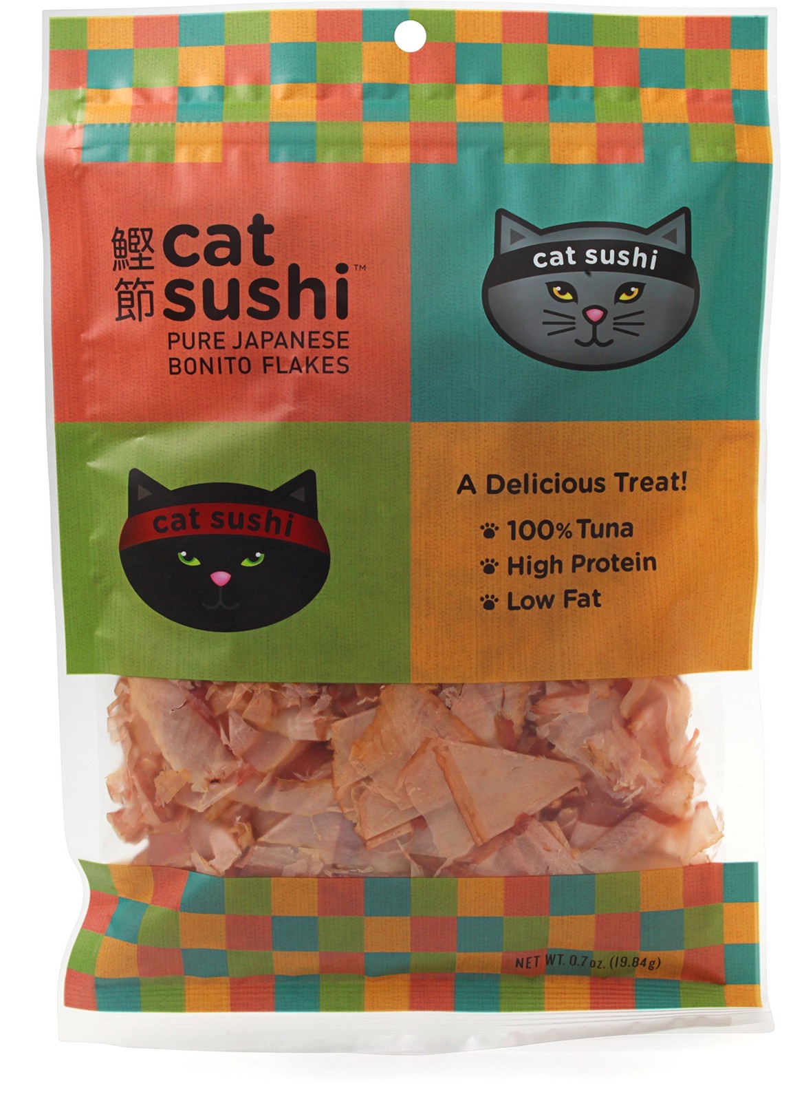 Cat Sushi Bonito Flakes, Classic Cut, 0.7oz 0.7 Ounce (Pack of 1), Yellow