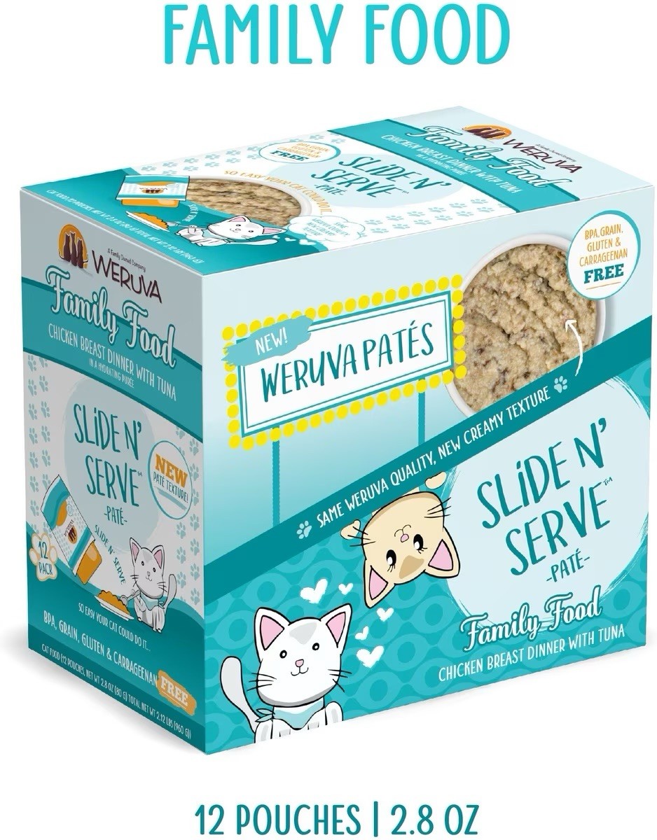 Weruva Slide N’ Serve “Love Connection” Chicken Breast w/Tuna Pate 12/2.8oz