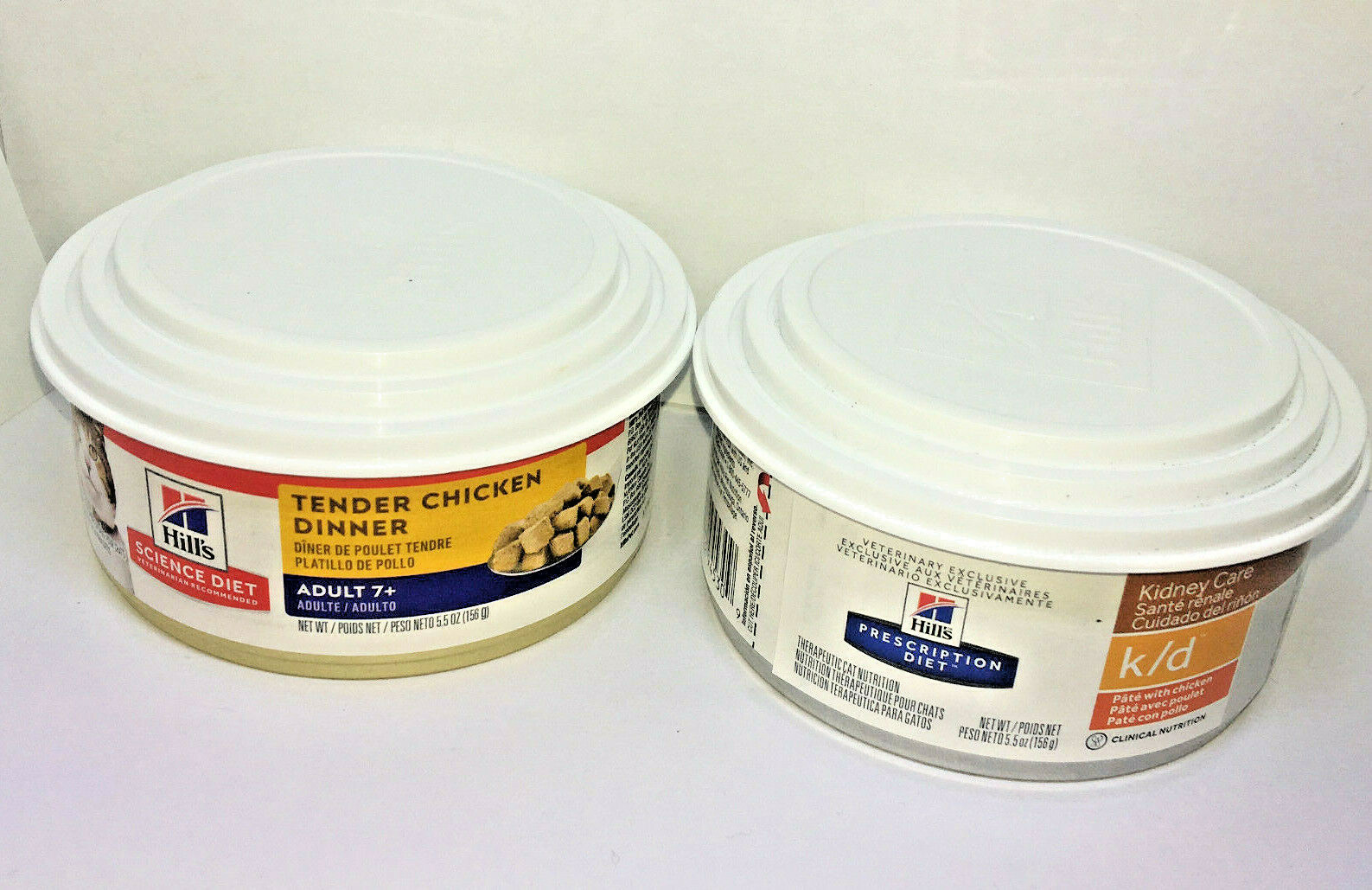 PET FOOD CAN COVER Reusable STORAGE LIDS Set of 2 HILLS SCIENCE DIET Wet Dog Cat