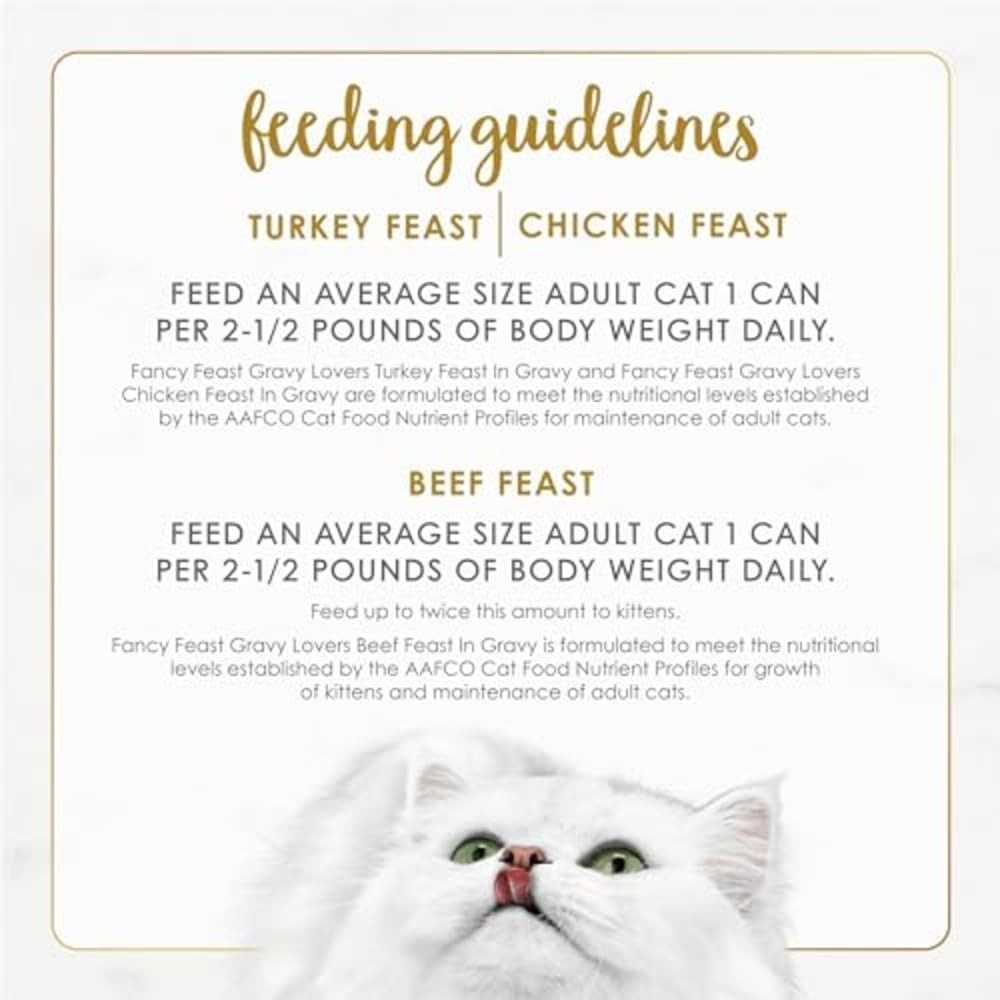 Purina Fancy Feast Gravy Lovers Poultry and Beef Grilled Gourmet Wet Cat Food Va