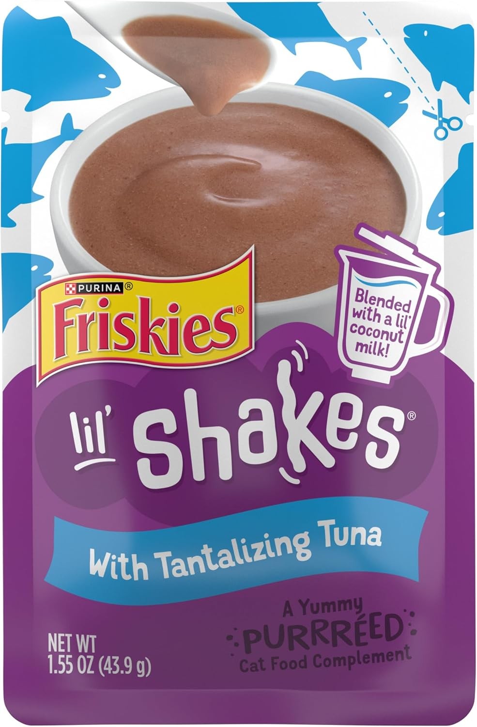 Purina Pureed Cat Food Topper Lil’ Shakes W/ Tantalizing Tuna Lickable Cat