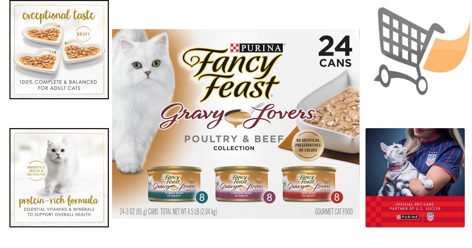 Wet Cat Food Variety Pack Poultry Beef Gravy Gourmet Adult Nutrition