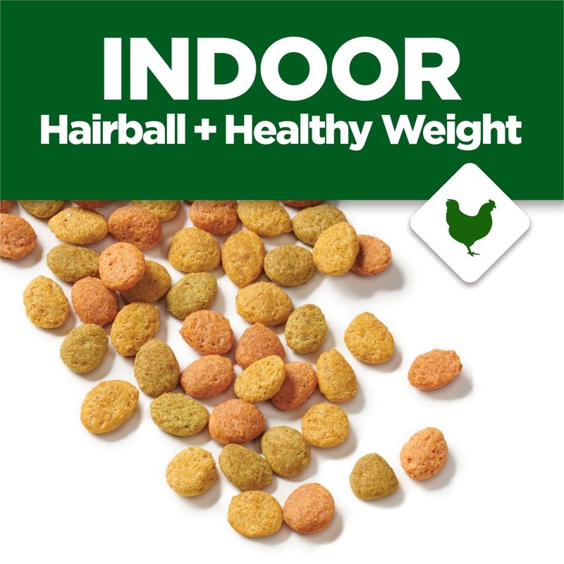 Indoor Dry Cat Food Chicken Healthy Weight Hairball Care Kibble 25 Vitamins New