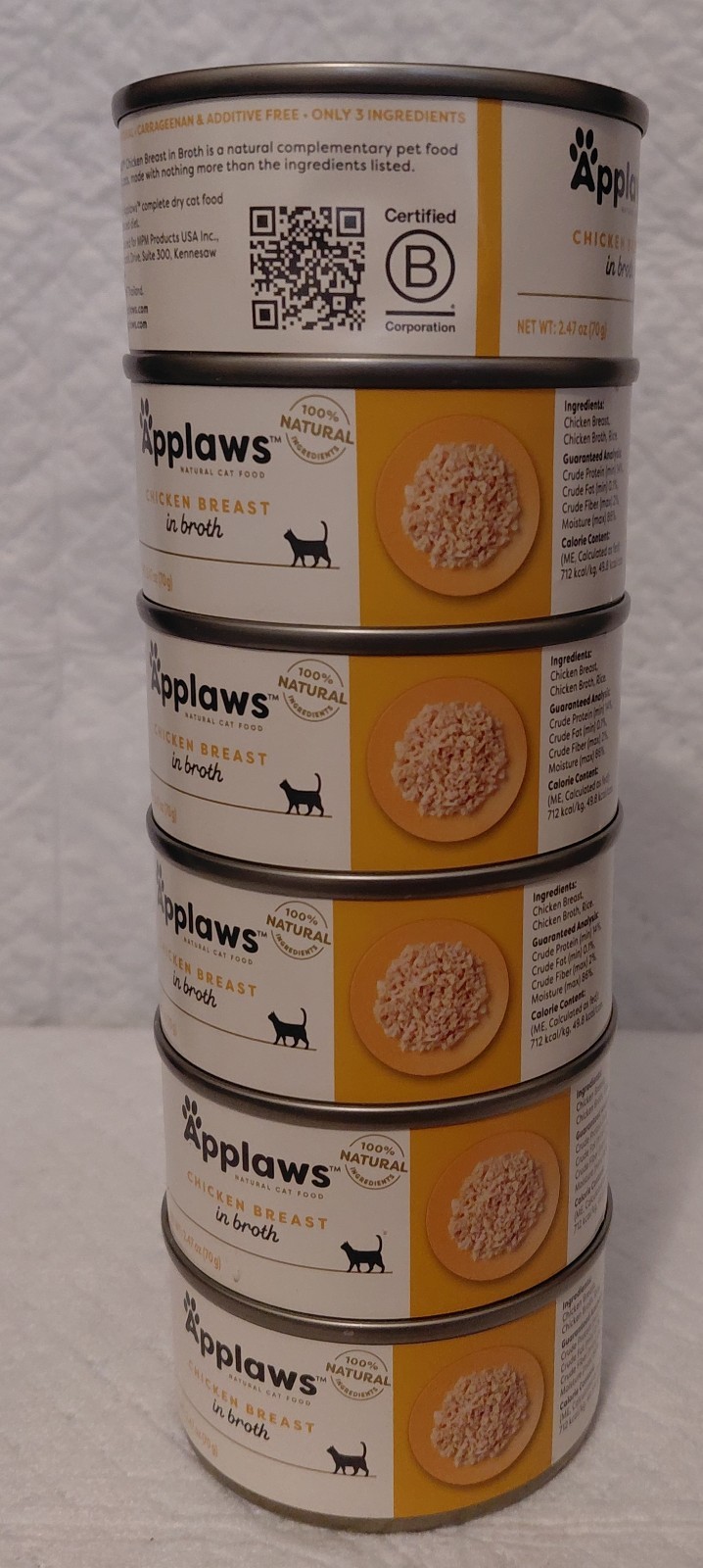 Applaws Natural Limited Ingredients Variety Broth Cat Food 22 Cans Chicken Tuna