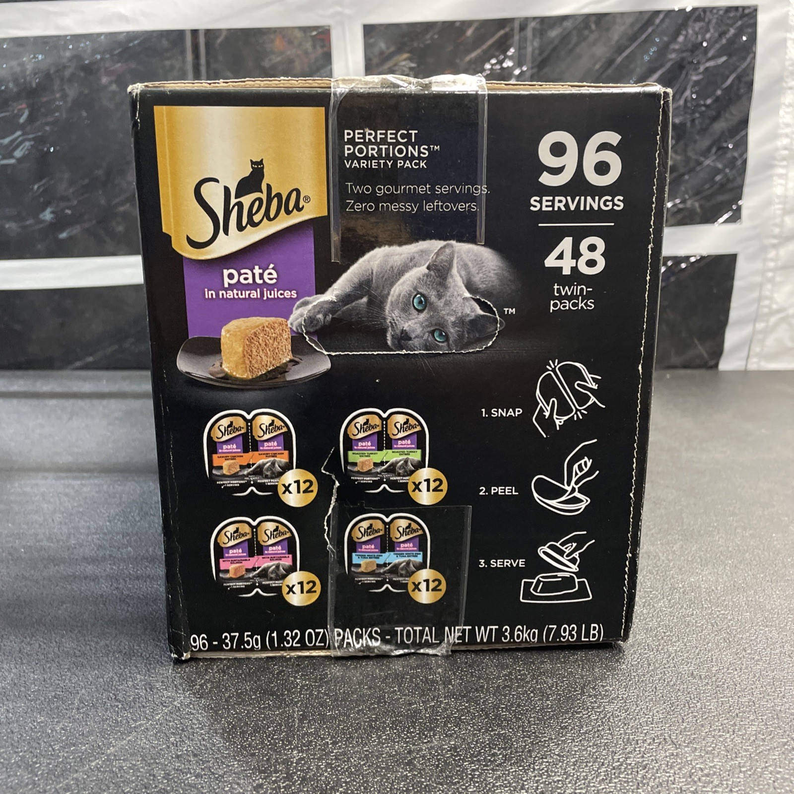 Sheba Perfect Portions Wet Cat Food Cuts Variety Pack, 96 servings, 2.6 oz