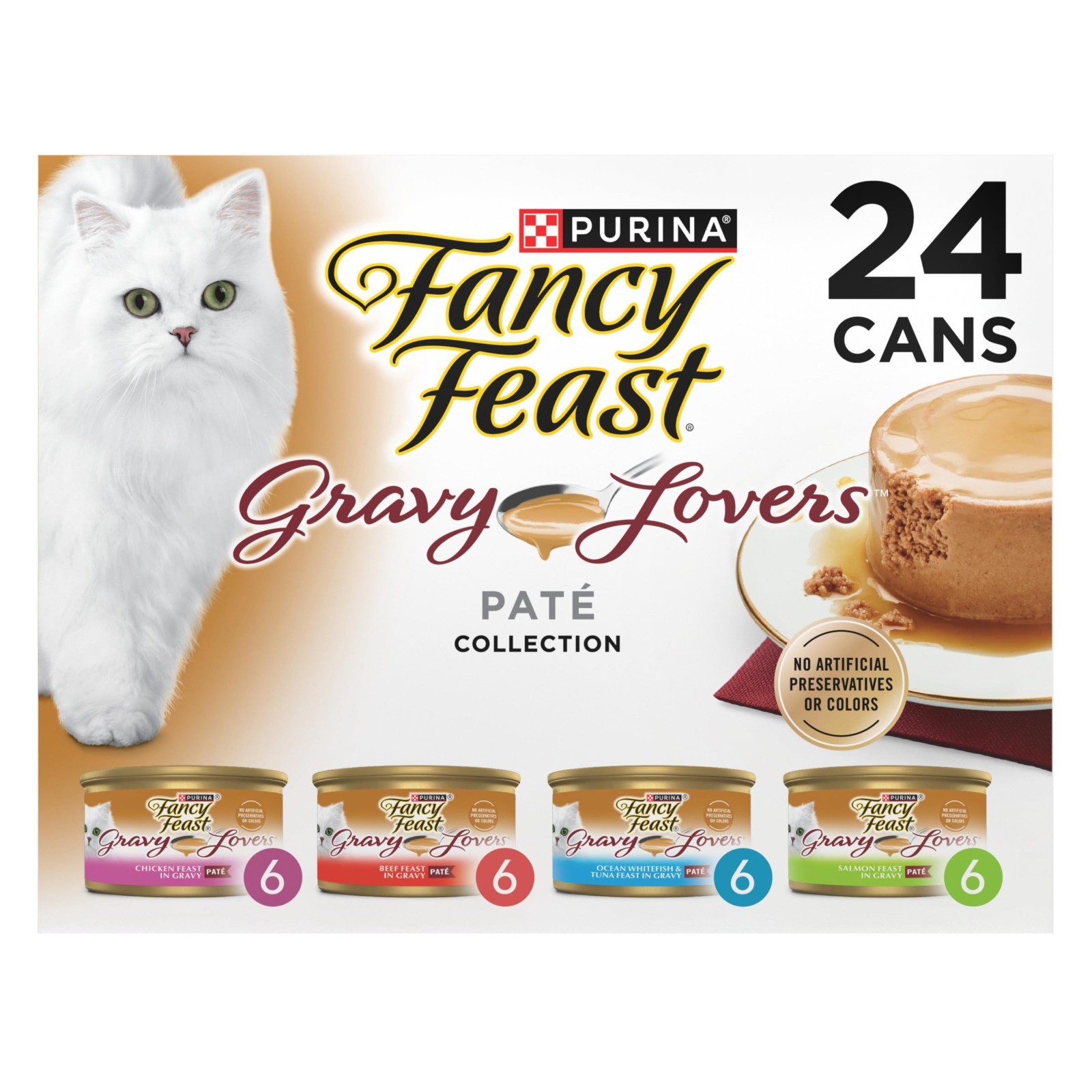 3 PACK Purina Fancy Feast Gravy Lovers Variety Pack Feast Pate, 4.5 lb. Boxes
