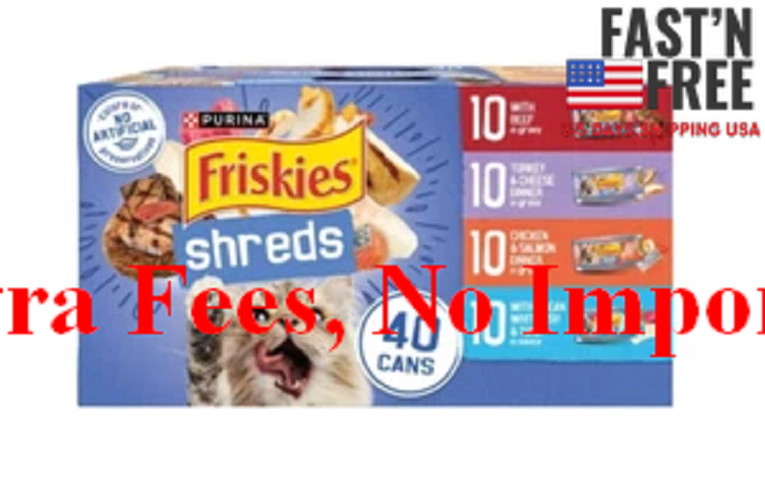 (2 pack) Purina Friskies Shreds Gravy, Wet Cat Food, 5.5 oz Cans, 40 Pack, NEW