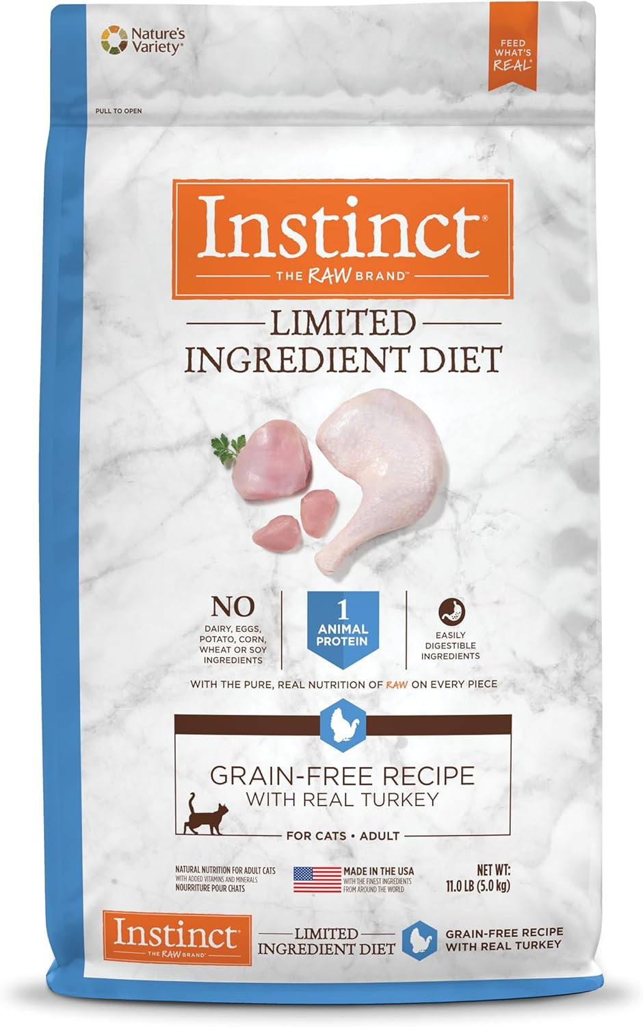 Limited Ingredient Diet, Natural Dry Cat Food, Grain Free Recipe – Real Turkey,