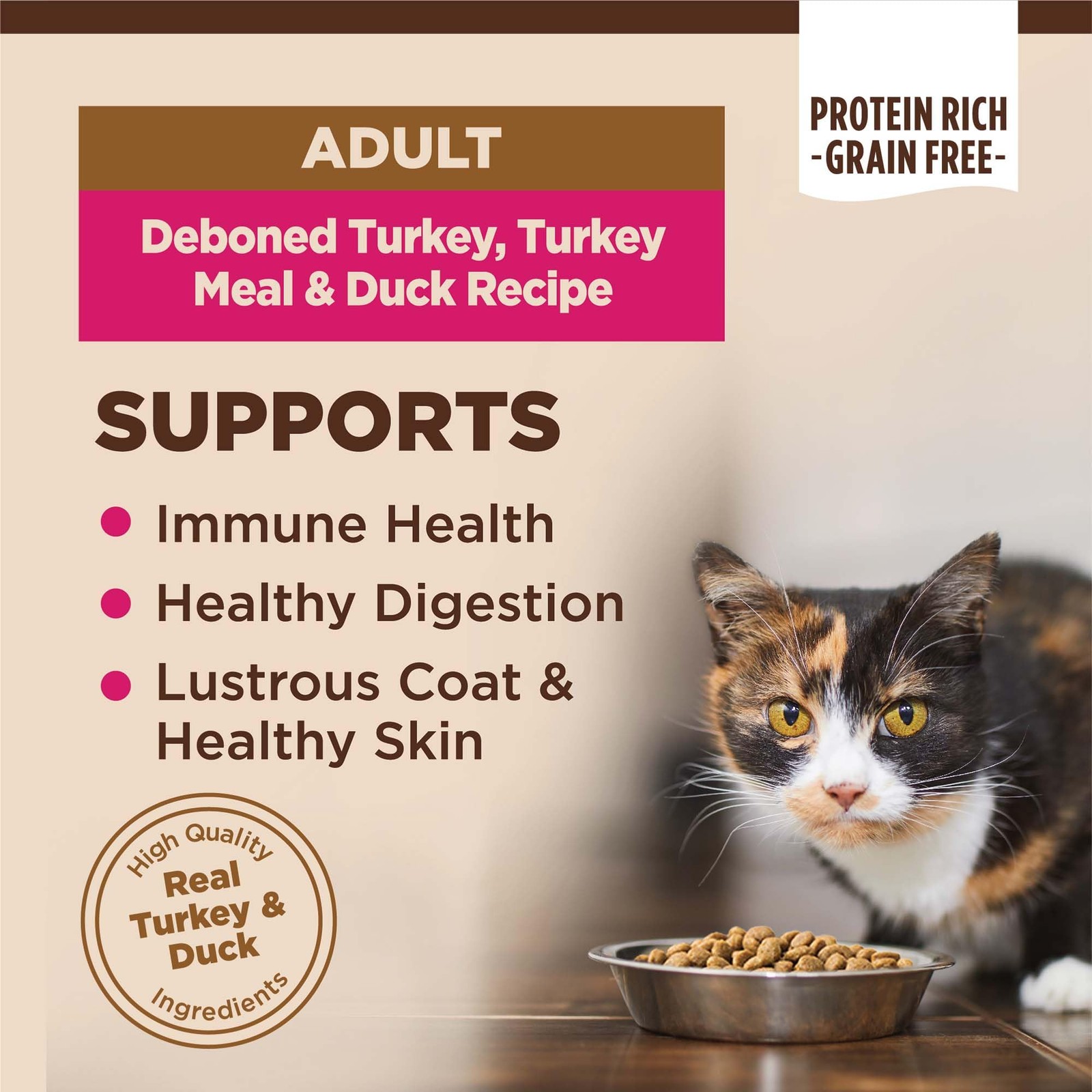 Wellness Core Grain Free Dry Cat Food Turkey Duck Recipe 5 Pound Bag