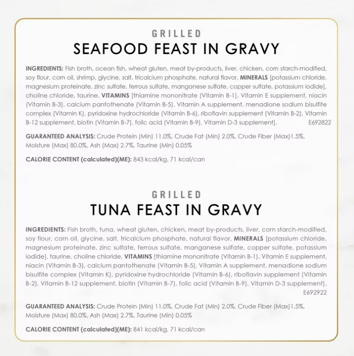 Purina Fancy Feast Grilled Wet Cat Food Variety Pack Seafood 3 oz Cans (42 Pack)