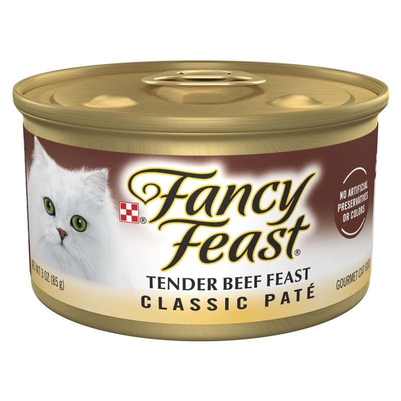 Grain Free Wet Cat Food Pate Tender Beef Feast Complete Nutrition 3oz Cans New