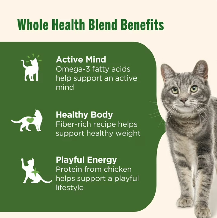 ( 2 Pack ) Nutrish Real Chicken & Brown Rice Recipe Dry Cat Food, 14 lb. Bag