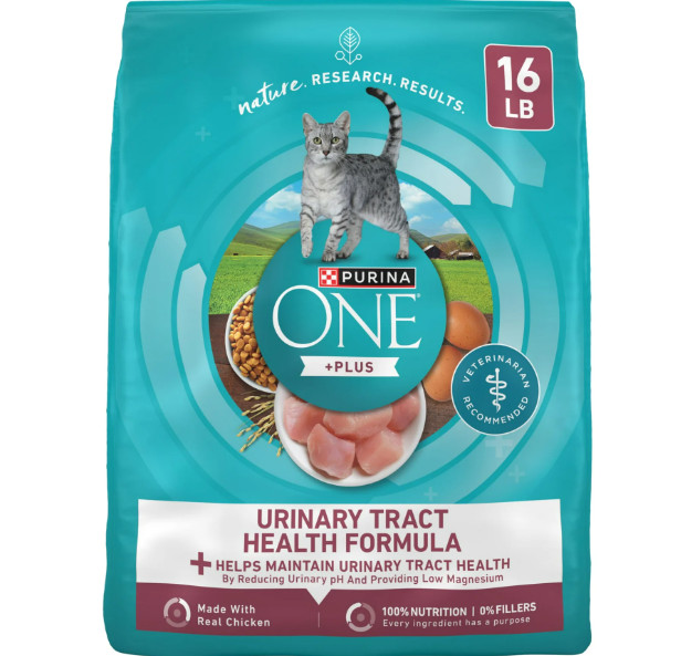 (2 pack)Purina ONE Plus, Uniary Tract Health Formula Dry Cat Food, Chicken 16 lb