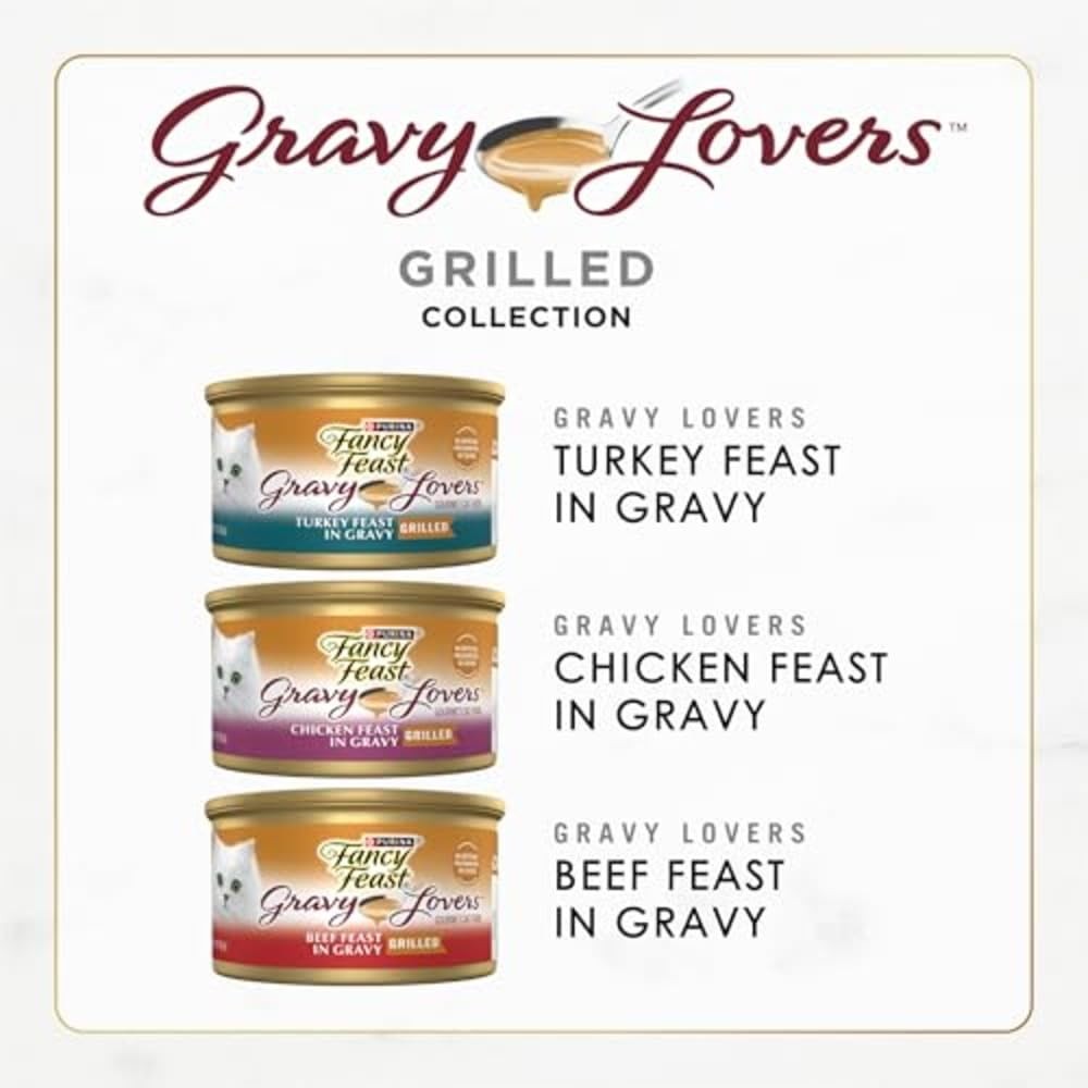 Purina Gravy Lovers Poultry and Beef Grilled Gourmet Wet Cat Food Variety Pack