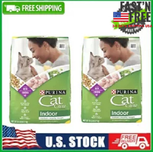 2 Bag Purina Cat Chow Indoor Dry Cat Food, Hairball + Healthy Weight, 20 lbs NEW