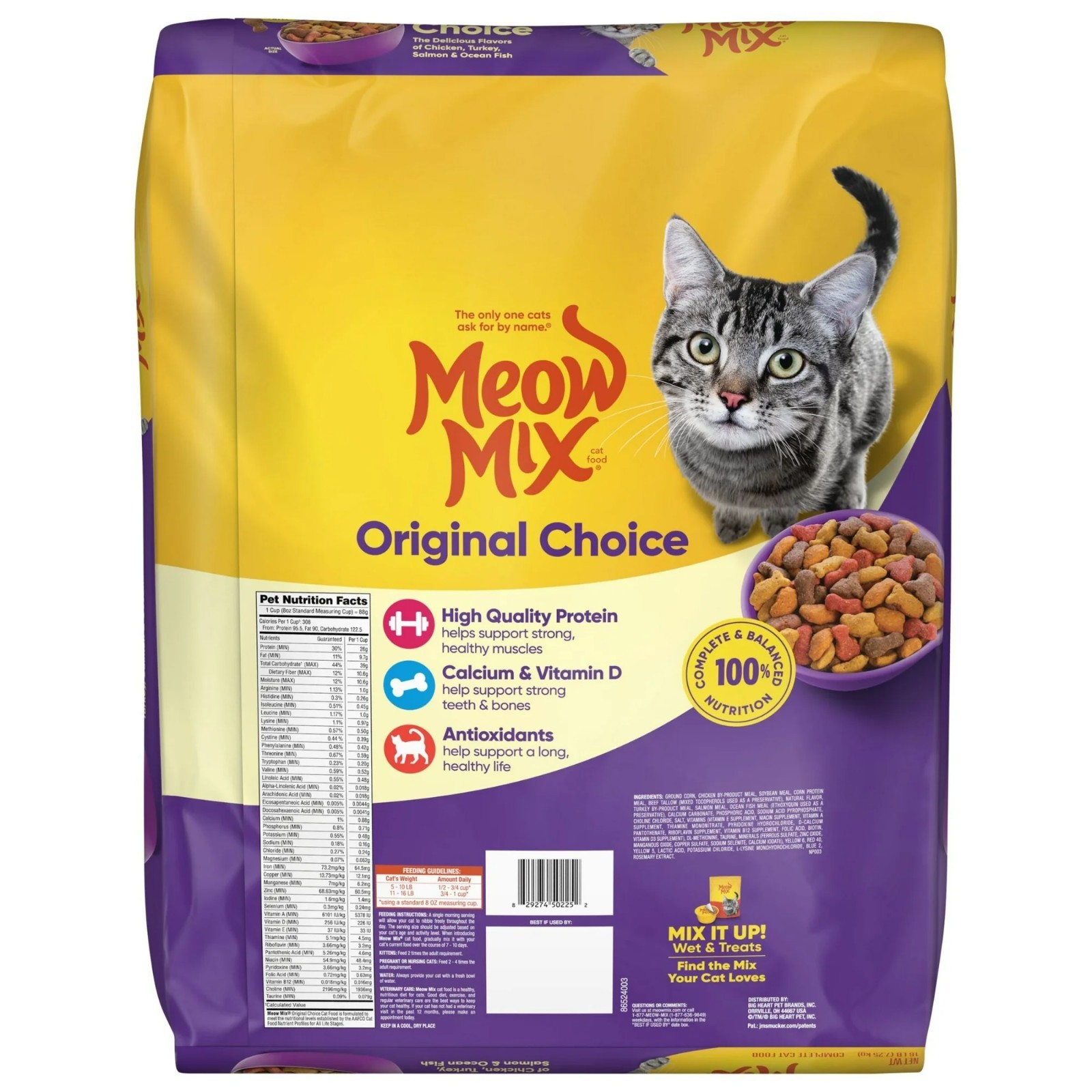 Meow Mix Original Choice Dry Cat Food, 16 lb. Bag