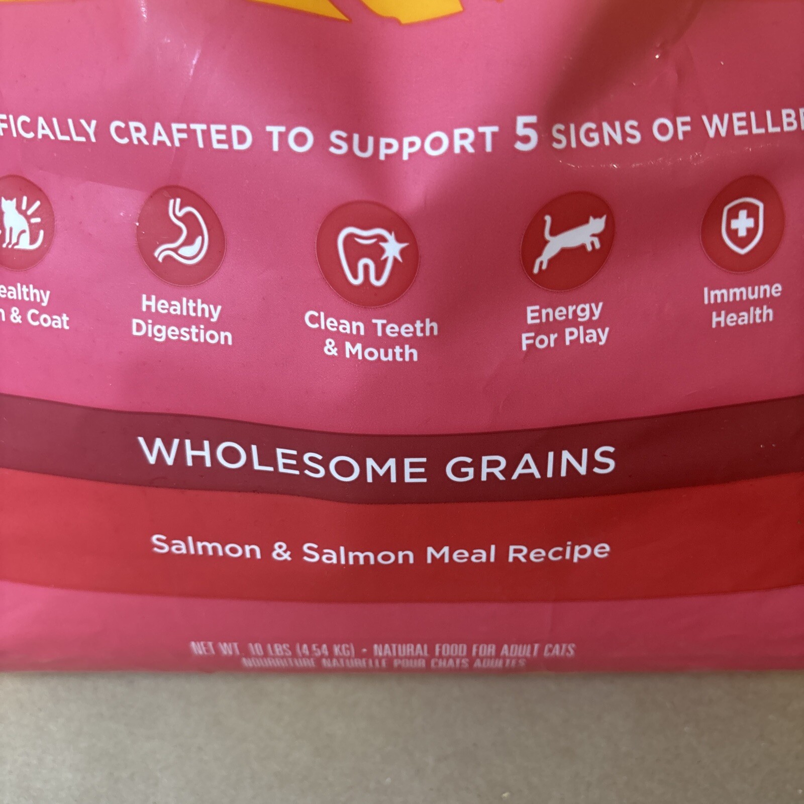 Wellness Complete Health Cat Food 10 Lb Bag NEW Wholesome Grains Salmon/salmon