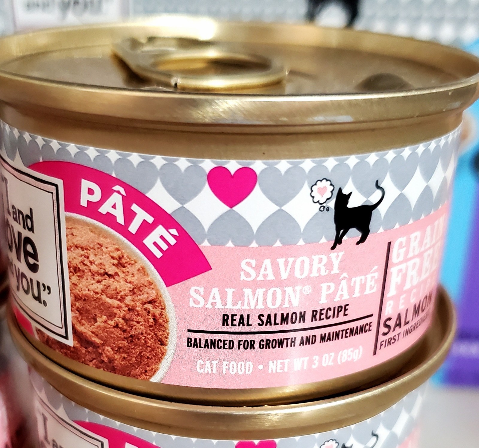 Savory Salmon 9 Cans 3 oz I and Love and You Canned Wet Cat Food Pate Grain Free