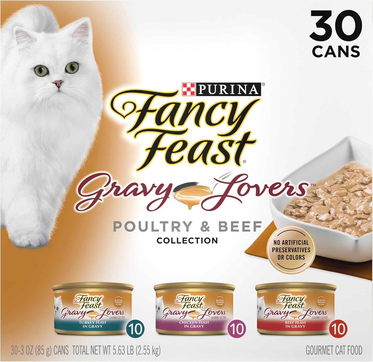 Irresistible Purina Gravy Lovers Wet Cat Food Variety — All Life Stages, 30 Cans