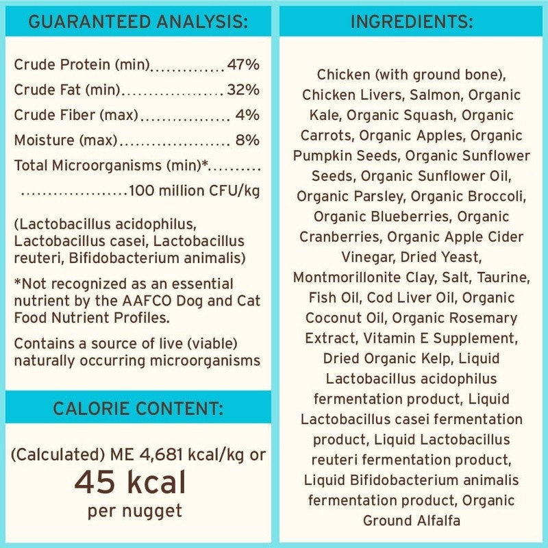 Freeze Dried Cat Food Chicken Salmon Grain Free Raw Nutrition All Life Stages US