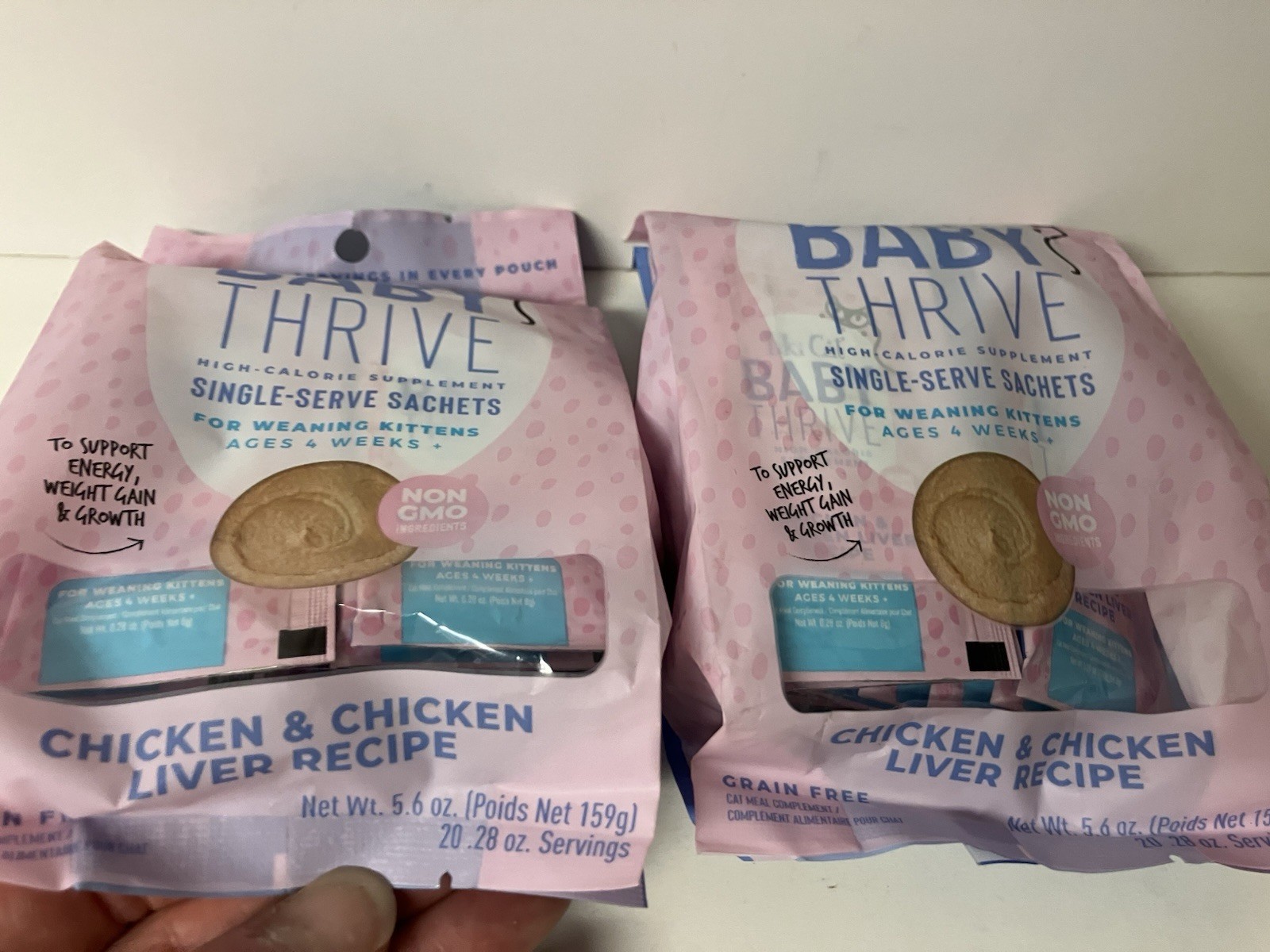 Tiki Cat Baby Thrive Chicken & Chicken & Liver 40 .28oz Single Serve Sachets NEW
