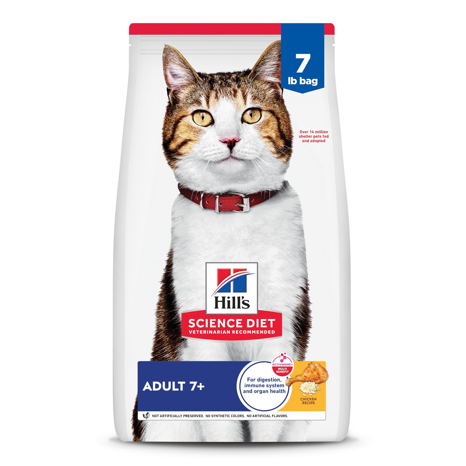Hill’s Science Diet Adult 7+ Cat Food 7lb Chicken Senior Dry Food – Free P&P