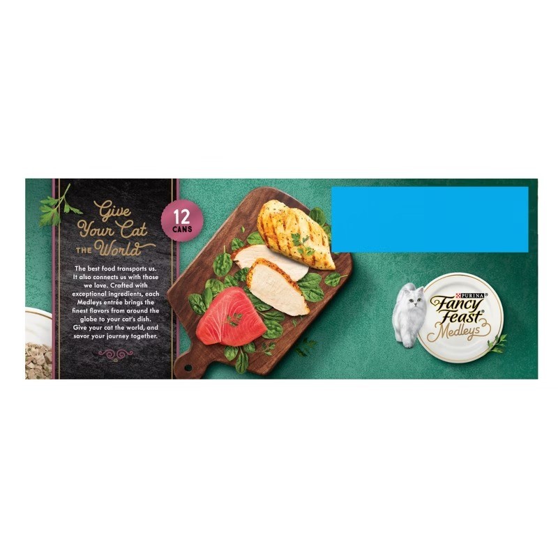 Purina Medleys Gourmet Tuna,Chicken,Turkey in Sauce Florentine Wet Cat Food