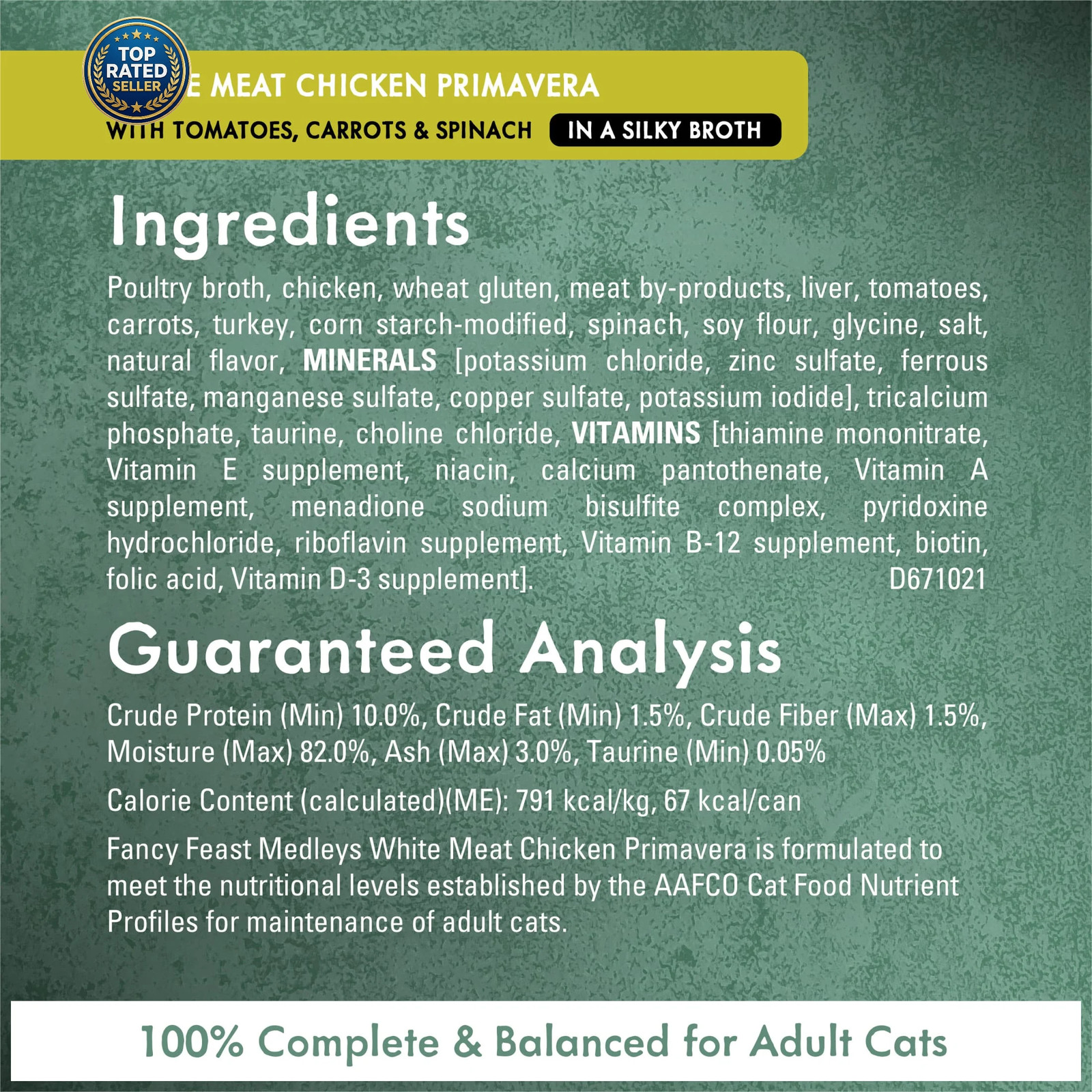 Wet Cat Food Variety Pack, Medleys White Meat Chicken in Sauce Collection, 3 Oz.