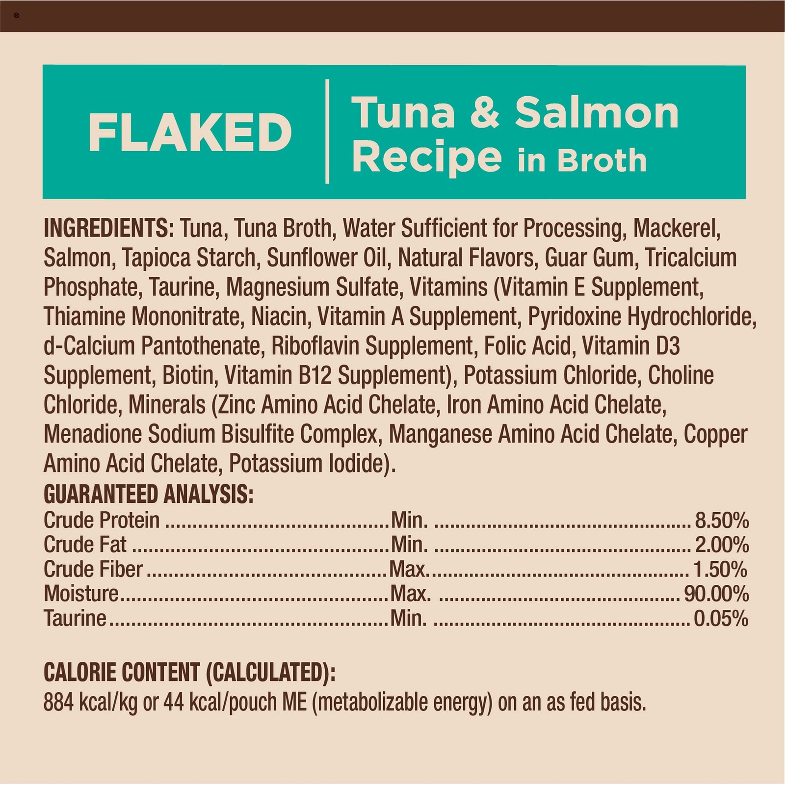 Tiny Tasters Flaked Adult Wet Cat Food Tuna Salmon Recipe 1.75 oz Pack of 12