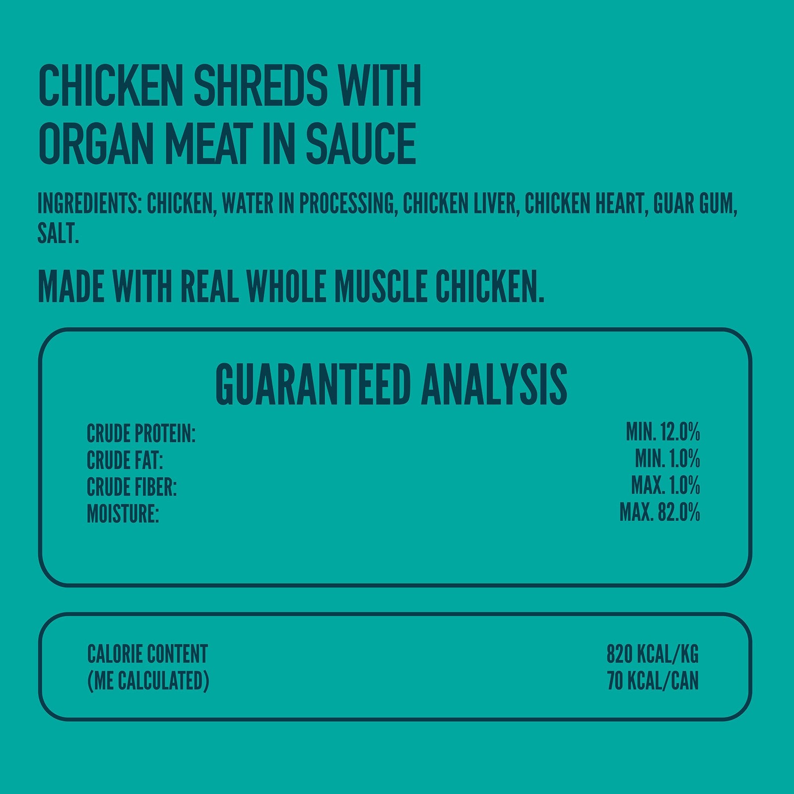 A Strong Heart Canned Wet Cat Food, Chicken Shreds with Organ Meat in Sauce -…
