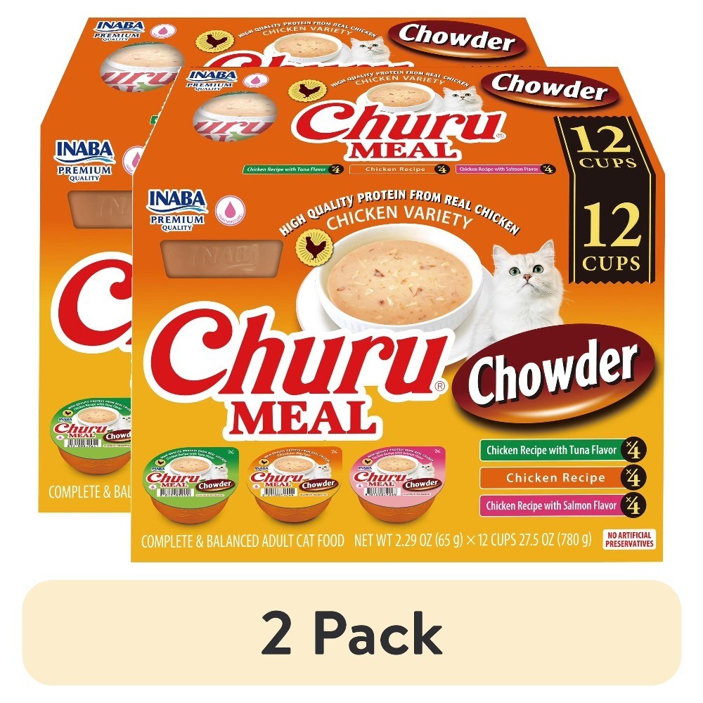Wet Cat Food Chowder Variety Pack for Adult Cats, Chicken Flavor, 2.29 oz Cups,