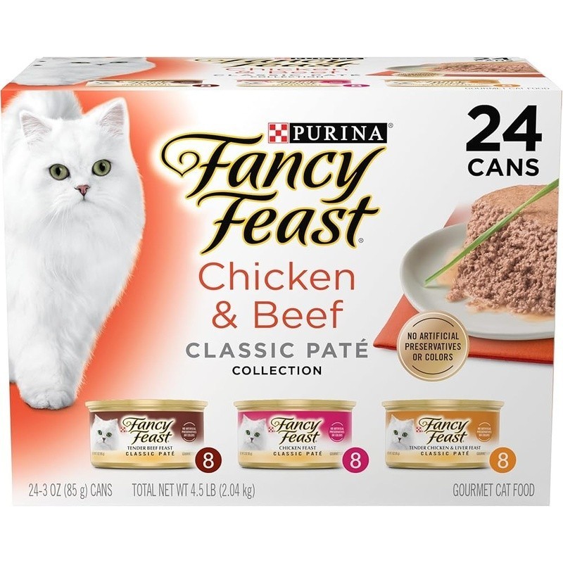 Protein Rich Cat Food Pate Pack Chicken Beef No Artificial Colors Preservatives