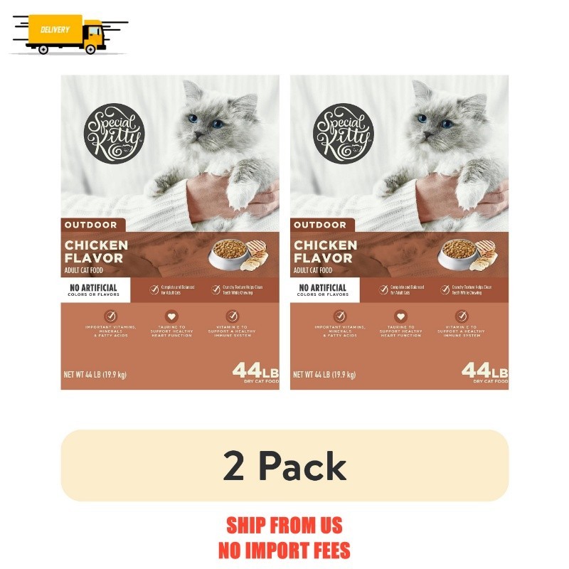 (2 pack) Special Kitty Outdoor Formula Dry Cat Food, 44 lb Bag