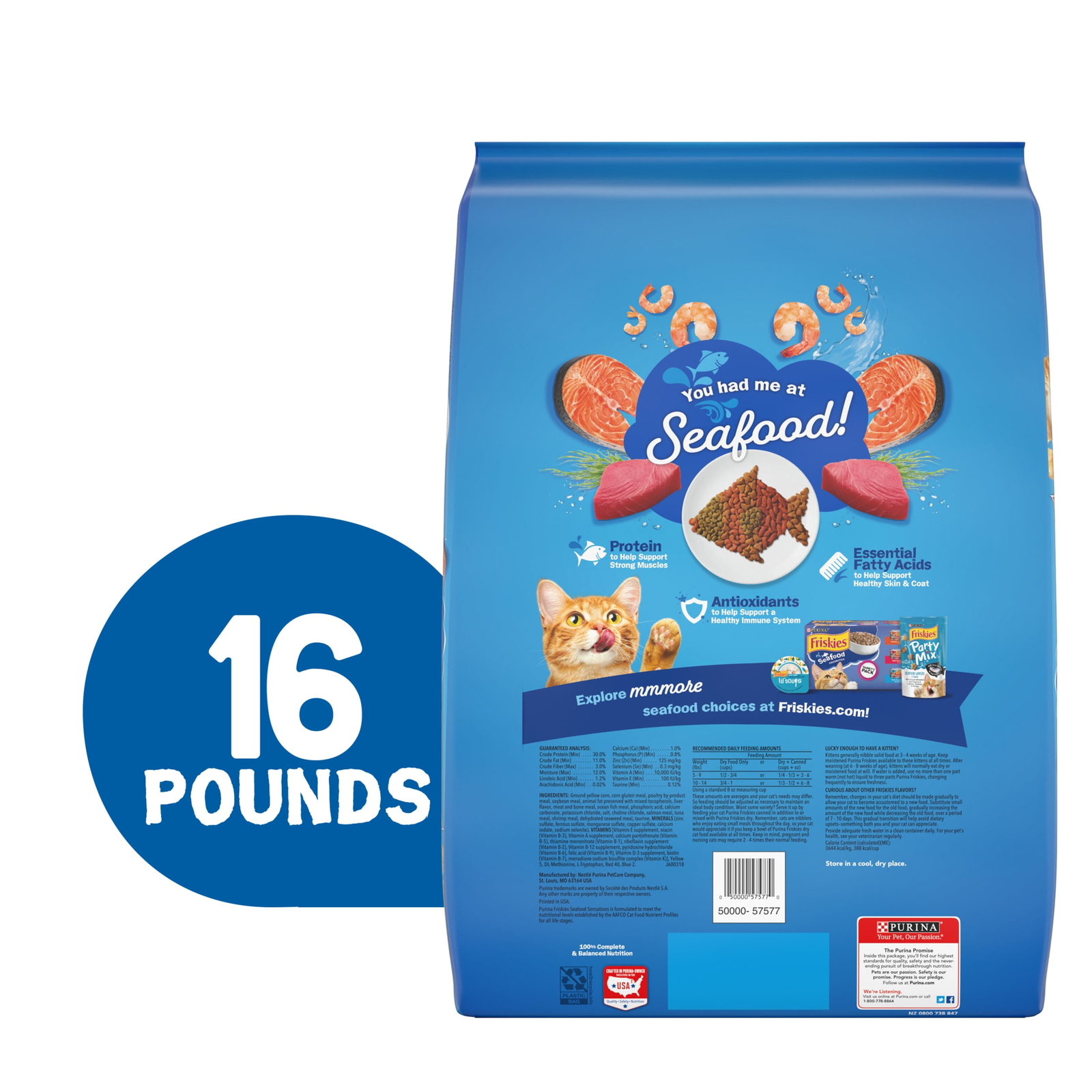 Indoor Dry Cat Food, Salmon,Tuna, & Shrimp, 16 lb Bag