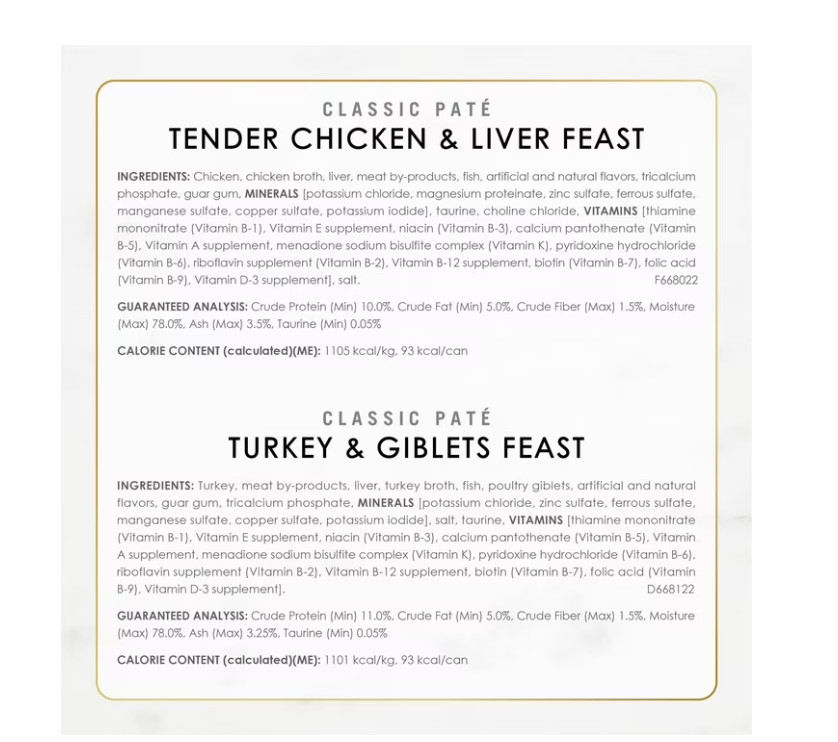 (3 pack) Purina Fancy Feast Classic Pate, Wet Cat Food, Poultry & Beef, 3 oz(30)