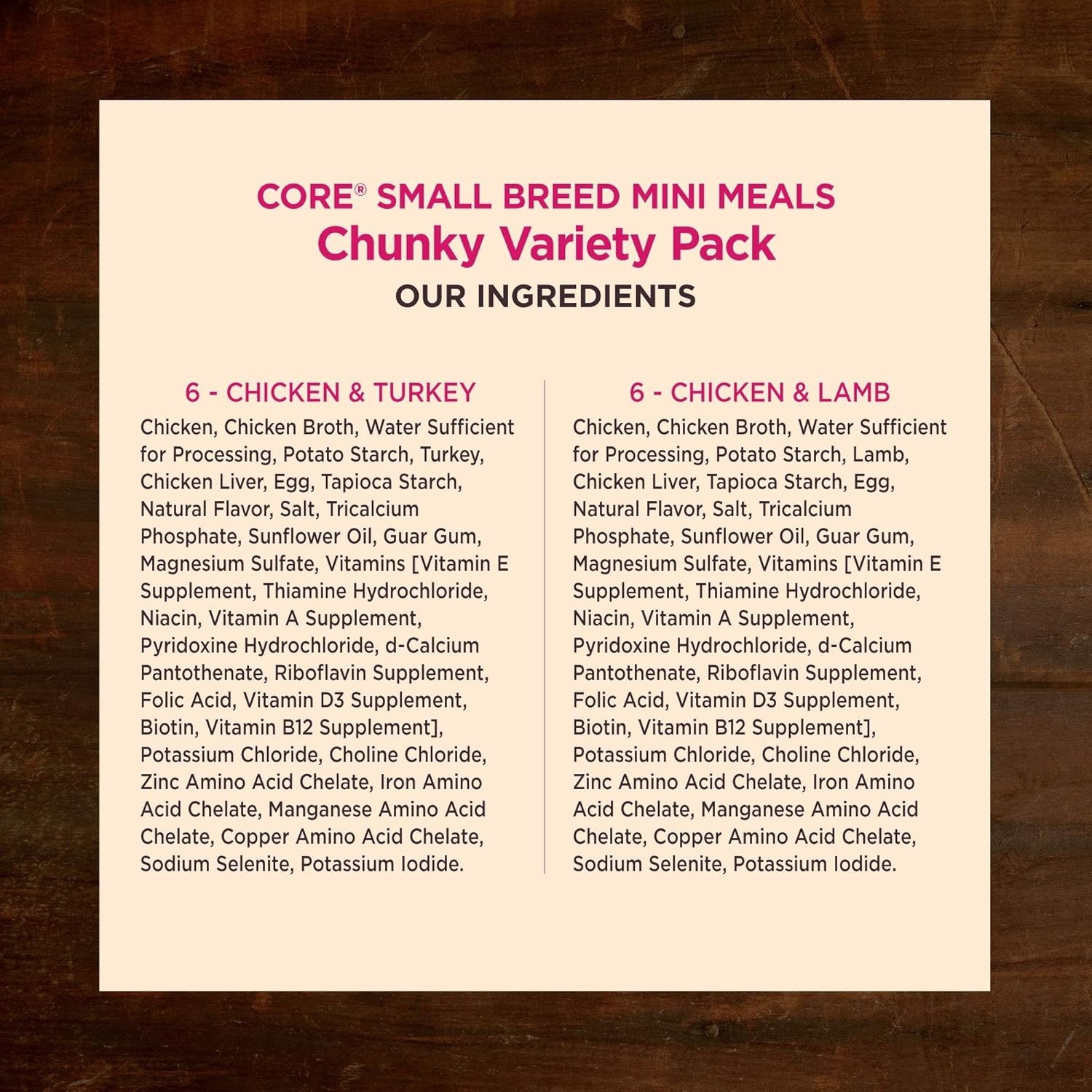 Natural Grain Free Mini Meals Shredded Variety Pack, 3-Ounce (Pack of 12