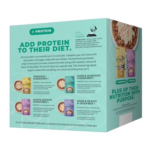 Tiki Cat Born Carnivore Complements Wet Cat Food Topper, High Protein & Limited