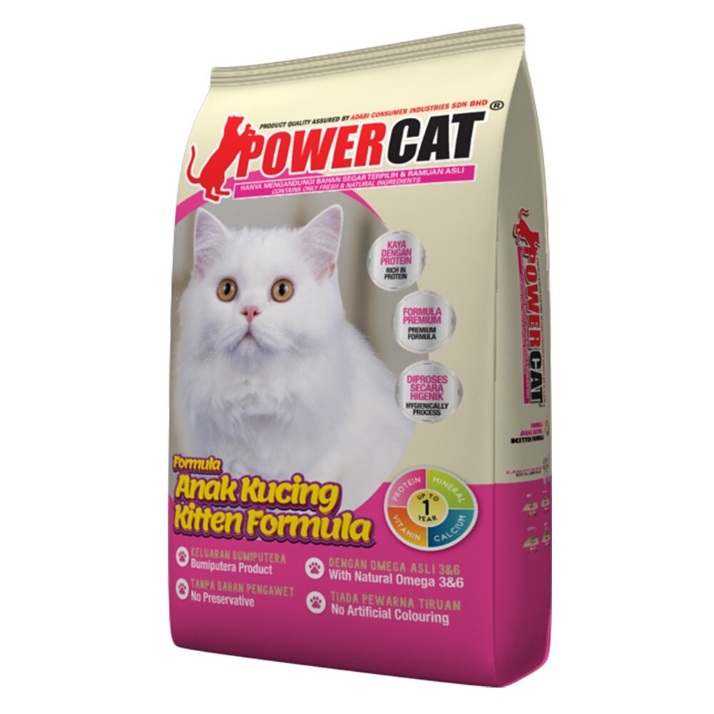 Dry Cat Food By Power Cat The Best Product 100% Guaranteed Kitten Formula 1.2kg