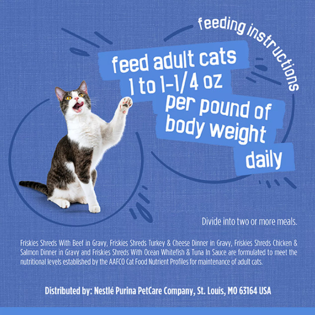3 packs – Friskies Shreds Adult Cat Wet Food – Variety Pack, 40 cans, 5.5 Oz