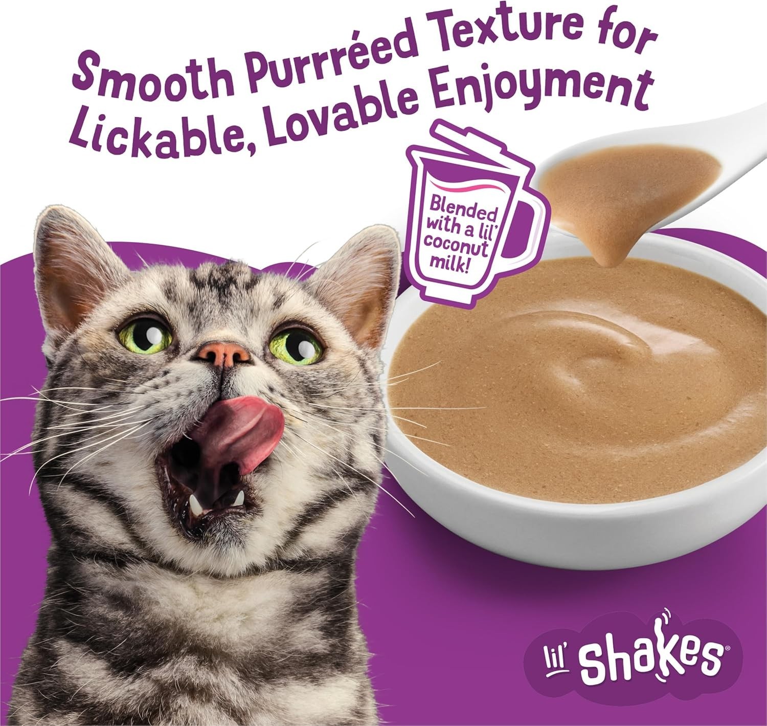 Purina Lil’ Shakes Salmon Cat Food Topper, 16 Pack, All Ages, 1.55 oz