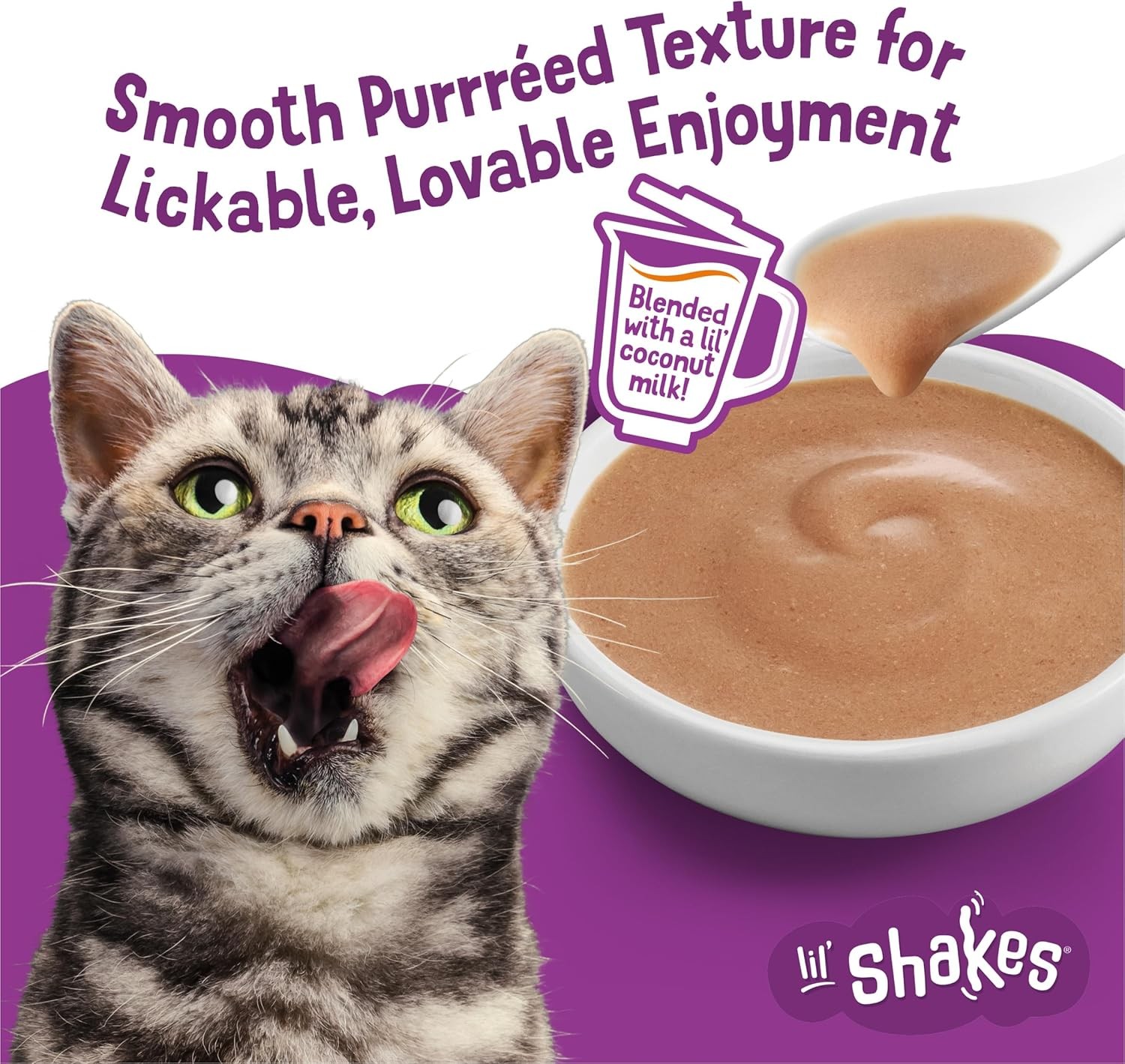 Purina Pureed Cat Food Topper Lil’ Shakes W/ Enticing Chicken Lickable Cat