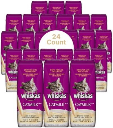 WHISKAS CATMILK PLUS Drink for Cats and Kittens 6.75 Ounces (Eight 3-Count Boxes