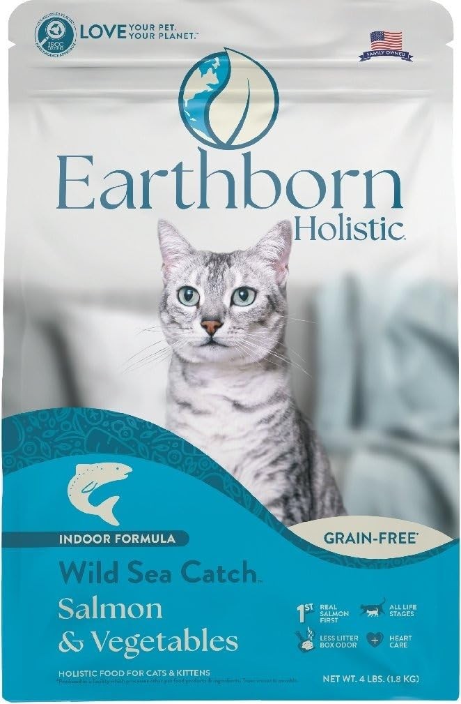Earthborn Holistic Wild Sea Catch 12.5 lb Grain-Free Dry Cat Food Salmon