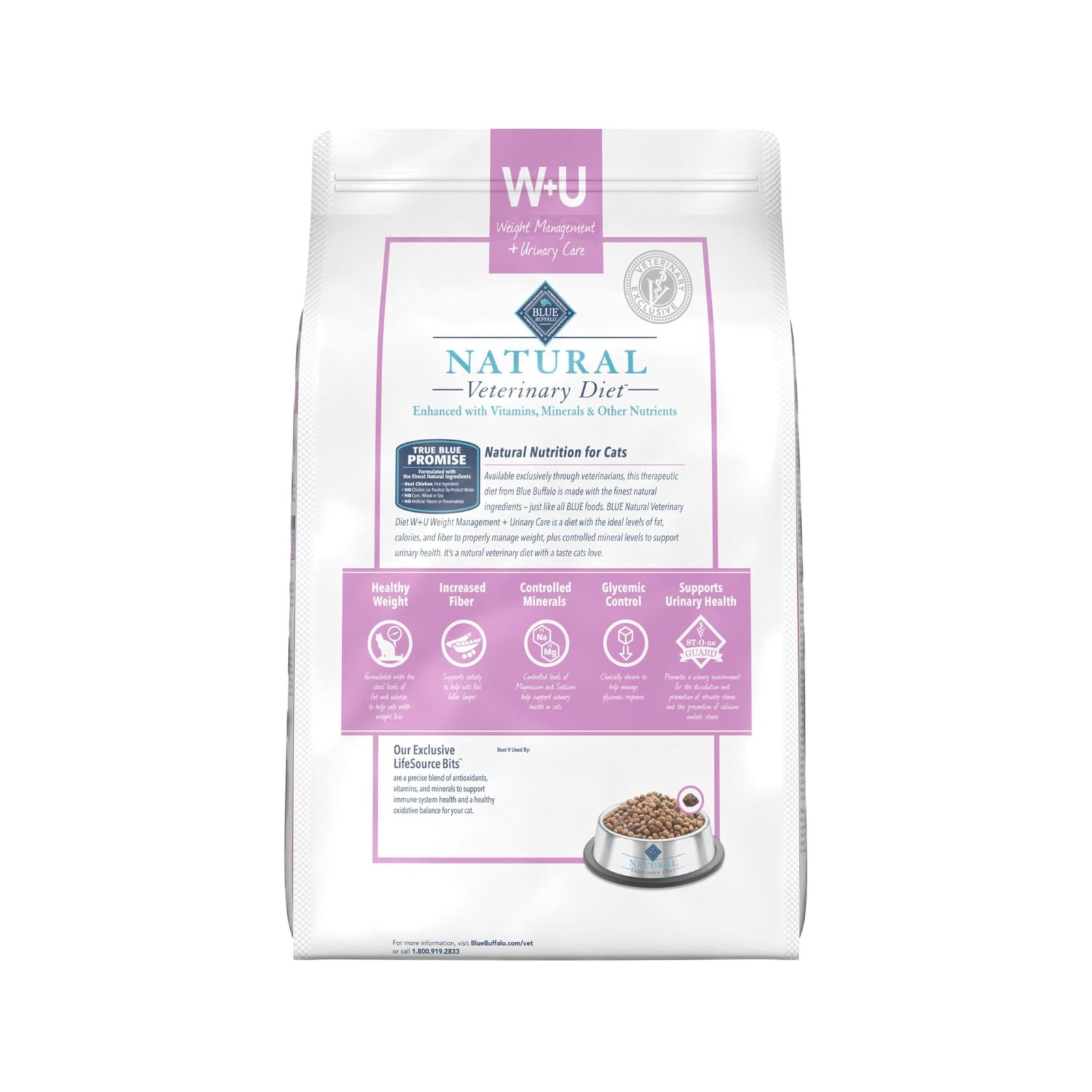 Blue Buffalo Natural Veterinary Diet Wu Weight Management Urinary Care Dry Cat