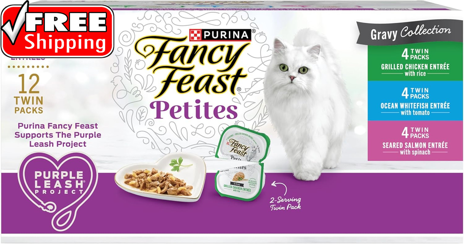 Purina Gourmet Wet Cat Food Variety Pack, Petites Gravy Collection, Break-Apart