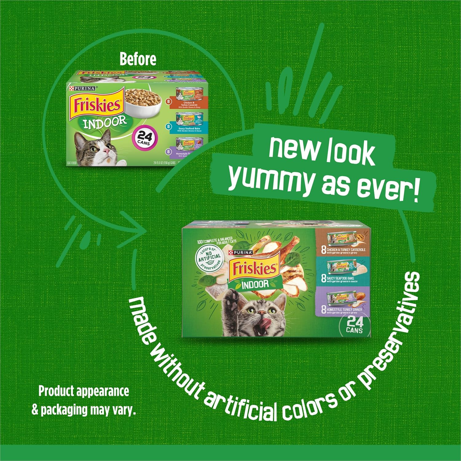Purina Indoor Wet Cat Food Variety Pack, Indoor – (Pack of 24) 5.5 Oz. Cans
