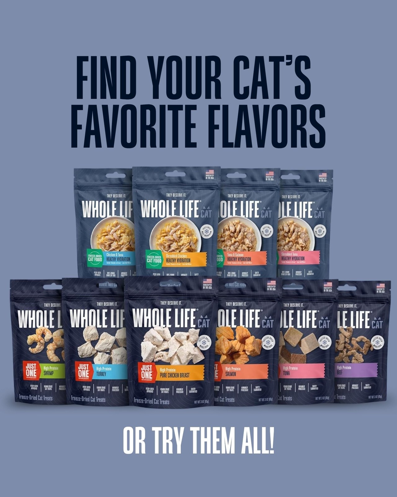 Whole Life Cat Freeze Dried Cat Food – Human-Wet Food Toppers, Snacks & Licka…