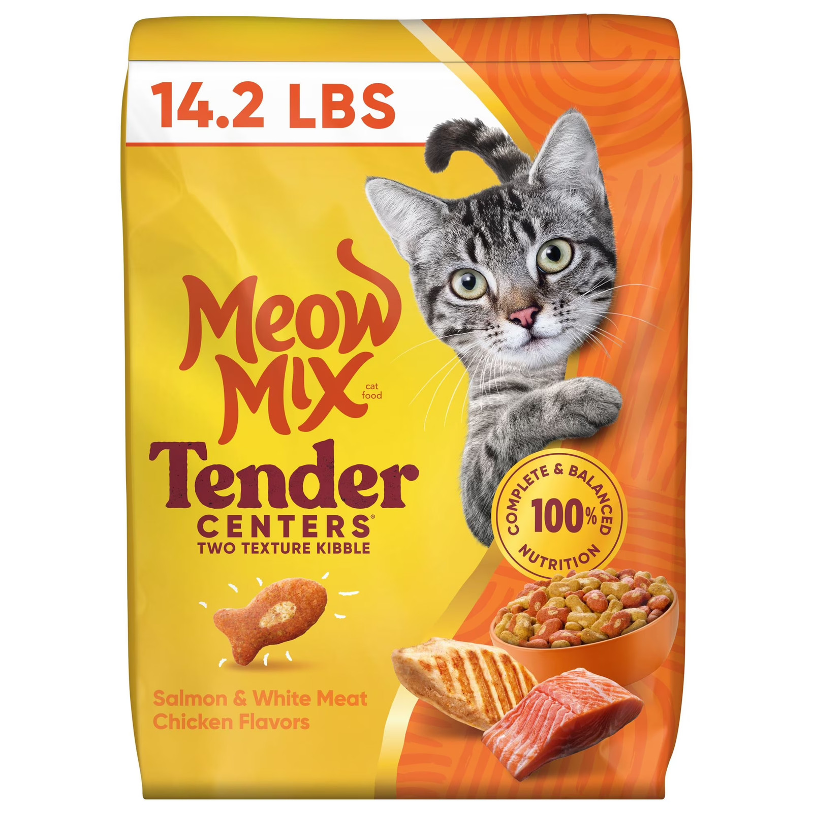(2 pack) Meow Mix Tender Centers Salmon & White Meat Chicken Flavors, Dry Cat Fo